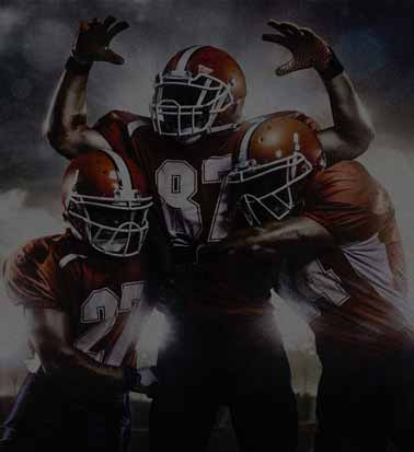 football players cheering